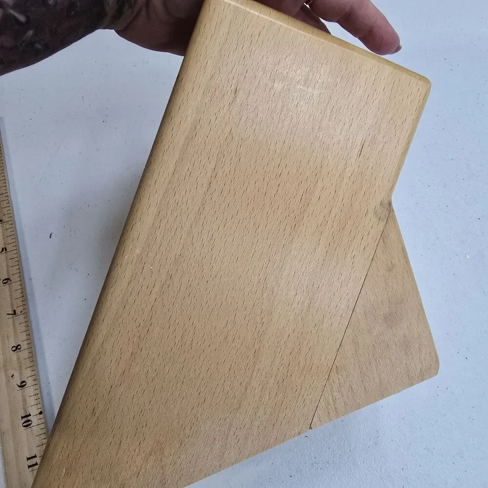 Wusthof Light Wood 8 Slot Knife Block Empty-No Knives Fair Condition